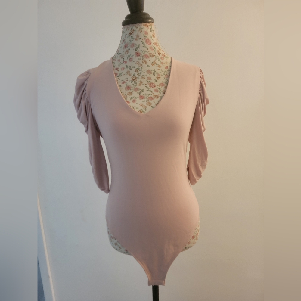 NWT Fashion Nova Blush Pink Bodysuit Size XL